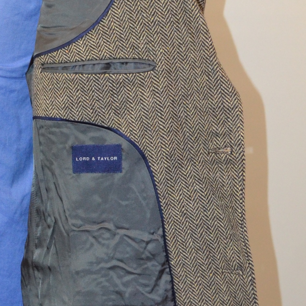 Grant Thomas 42L Sport Coat Blazer Suit Jacket Bla - Picture 6 of 8